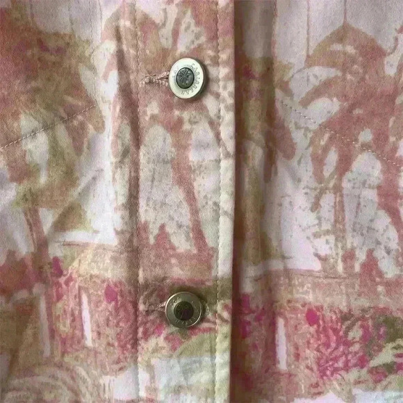 Caribbean Joe Women's Floral Jacket L Multicolor Button Casual Spring - Picture 4 of 9